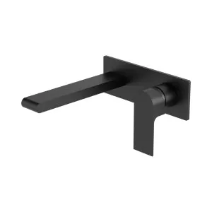Bianca Wall Basin/Bath Mixer 187mm Matte Black by NERO, a Bathroom Taps & Mixers for sale on Style Sourcebook