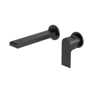 Bianca Wall Basin/Bath Mixer Separate Back Plate 187mm Matte Black by NERO, a Bathroom Taps & Mixers for sale on Style Sourcebook