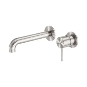 Mecca Wall Basin/Bath Mixer Separate Back Plate 120mm Brushed Nickel by NERO, a Bathroom Taps & Mixers for sale on Style Sourcebook