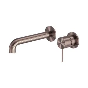Mecca Wall Basin/Bath Mixer Separate Back Plate 185mm Brushed Bronze by NERO, a Bathroom Taps & Mixers for sale on Style Sourcebook