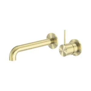 Mecca Wall Basin/Bath Mixer Separate Back Plate Handle Up 260mm Brushed Gold by NERO, a Bathroom Taps & Mixers for sale on Style Sourcebook