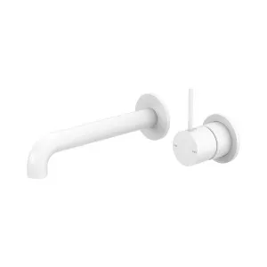 Mecca Wall Basin/Bath Mixer Separate Back Plate Handle Up 260mm Matte White by NERO, a Bathroom Taps & Mixers for sale on Style Sourcebook