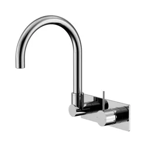 Mecca Wall Basin/Bath Mixer Swivel Spout Handle Up Chrome by NERO, a Bathroom Taps & Mixers for sale on Style Sourcebook