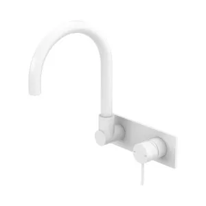 Mecca Wall Basin/Bath Mixer Swivel Spout Matte White by NERO, a Bathroom Taps & Mixers for sale on Style Sourcebook