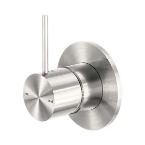 Mecca Shower Mixer Handle Up 80mm Plate Brushed Nickel by NERO, a Shower Heads & Mixers for sale on Style Sourcebook