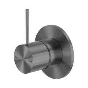 Mecca Shower Mixer Handle Up 80mm Plate Gun Metal by NERO, a Shower Heads & Mixers for sale on Style Sourcebook