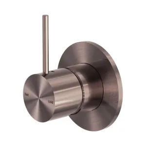 Mecca Shower Mixer Handle Up 80mm Plate Brushed Bronze by NERO, a Shower Heads & Mixers for sale on Style Sourcebook