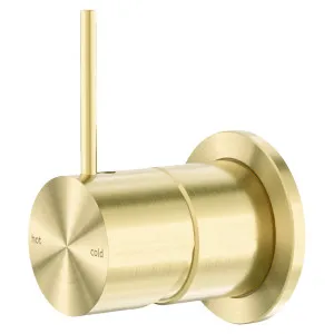 Mecca Shower Mixer 60mm Handle Up Plate Brushed Gold by NERO, a Shower Heads & Mixers for sale on Style Sourcebook