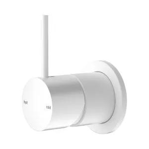 Mecca Shower Mixer 60mm Handle Up Plate Matte White by NERO, a Shower Heads & Mixers for sale on Style Sourcebook