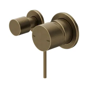 Mecca Shower Mixer With Horizontal 2 Way Diverter Tumbled Antique Brass by NERO, a Shower Heads & Mixers for sale on Style Sourcebook