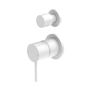 Mecca Shower Mixer With Diverter Separate Back Plate Matte White by NERO, a Shower Heads & Mixers for sale on Style Sourcebook