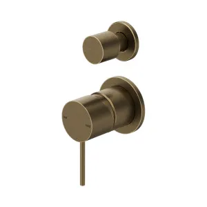 Mecca Shower Mixer With Diverter Separate Back Plate Tumbled Antique Brass by NERO, a Shower Heads & Mixers for sale on Style Sourcebook