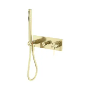 Mecca Shower Mixer Diverter System Brushed Gold by NERO, a Shower Heads & Mixers for sale on Style Sourcebook