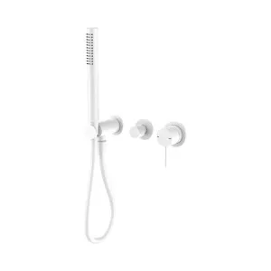 Mecca Shower Mixer Diverter System Separate Back Plate Matte White by NERO, a Shower Heads & Mixers for sale on Style Sourcebook