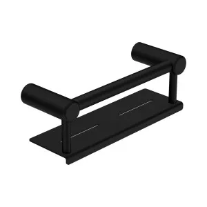 Mecca Care 25mm Grab Rail With Shelf 300mm Matte Black by NERO, a Accessible for sale on Style Sourcebook
