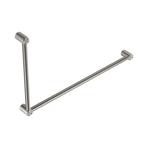 Mecca Care 32mm DDA Accessible Toilet Grab Rail Set 90 Degree 600X1000mm Brushed Nickel by NERO, a Accessible for sale on Style Sourcebook
