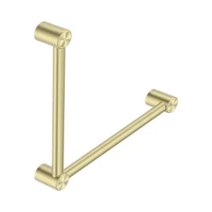 Mecca Care 32mm Ambulant Toilet Grab Rail 90 Degree 450X450mm Brushed Gold by NERO, a Accessible for sale on Style Sourcebook