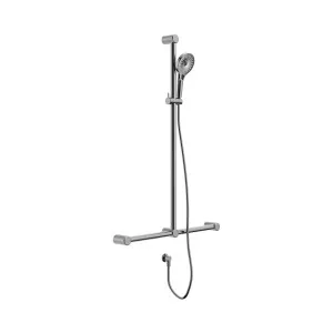 Mecca Care 32mm T Bar Grab Rail And Adjustable Shower Set 1100X750mm Chrome by NERO, a Shower Heads & Mixers for sale on Style Sourcebook