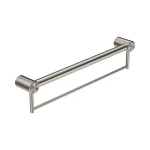 Mecca Care 32mm Grab Rail With Towel Holder 600mm Brushed Nickel by NERO, a Accessible for sale on Style Sourcebook