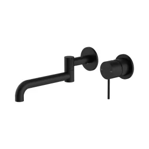 Mecca Wall Basin/Bath Mixer Swivel Spout 225mm Matte Black by NERO, a Bathroom Taps & Mixers for sale on Style Sourcebook