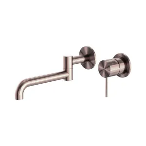 Mecca Wall Basin/Bath Mixer Swivel Spout 225mm Brushed Bronze by NERO, a Bathroom Taps & Mixers for sale on Style Sourcebook