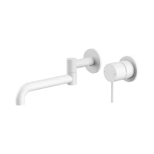 Mecca Wall Basin/Bath Mixer Swivel Spout 225mm Matte White by NERO, a Bathroom Taps & Mixers for sale on Style Sourcebook
