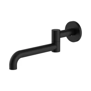 Mecca Wall Mounted Swivel Bath Spout Only 225mm Matte Black by NERO, a Bathroom Taps & Mixers for sale on Style Sourcebook