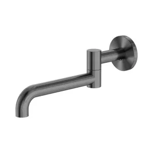 Mecca Wall Mounted Swivel Bath Spout Only 225mm Gun Metal by NERO, a Bathroom Taps & Mixers for sale on Style Sourcebook