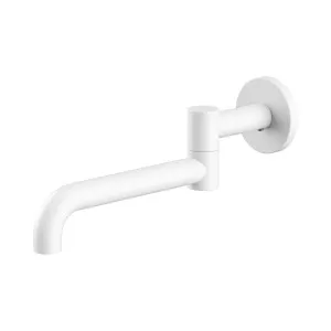 Mecca Wall Mounted Swivel Bath Spout Only 225mm Matte White by NERO, a Bathroom Taps & Mixers for sale on Style Sourcebook