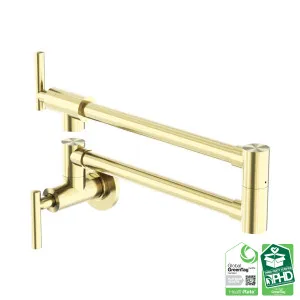 Zen 316L Stainless Steel Pot Filler Brushed Gold by NERO, a Kitchen Taps & Mixers for sale on Style Sourcebook
