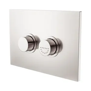 Mecca Care Raised Disabled Care Pneumatic Flush Buttons Plate DDA Accessible Toilet Compliant Brushed Nickel by NERO, a Toilets & Bidets for sale on Style Sourcebook