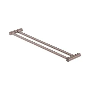 New Mecca Double Towel Rail 600mm Brushed Bronze by NERO, a Towel Rails for sale on Style Sourcebook