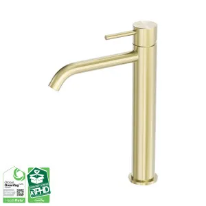 Zen SS316L Tall Basin Mixer Brushed Gold by NERO, a Bathroom Taps & Mixers for sale on Style Sourcebook