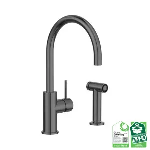 Zen SS316L Kitchen Mixer With Hand Spray Graphite by NERO, a Kitchen Taps & Mixers for sale on Style Sourcebook