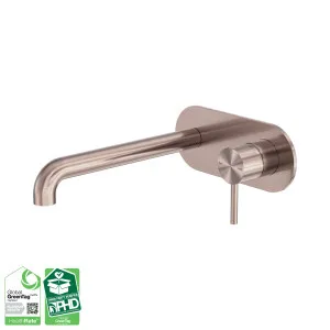 Zen SS316L Wall Basin/Bath Mixer 230mm Spout Brushed Bronze by NERO, a Bathroom Taps & Mixers for sale on Style Sourcebook