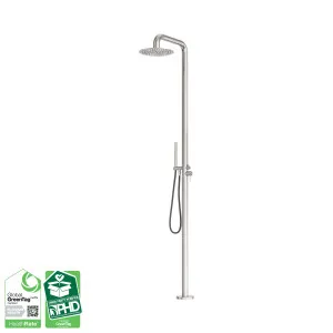 Zen SS316L Outdoor Freestanding Shower Column Brushed Nickel by NERO, a Shower Heads & Mixers for sale on Style Sourcebook