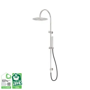 Zen SS316L Twin Shower With Outdoor Shower Hose Brushed Nickel by NERO, a Shower Heads & Mixers for sale on Style Sourcebook