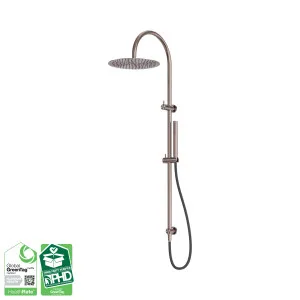 Zen SS316L Twin Shower With Outdoor Shower Hose Brushed Bronze by NERO, a Shower Heads & Mixers for sale on Style Sourcebook