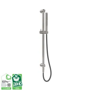 Zen SS316L Shower Rail With Outdoor Shower Hose Brushed Nickel by NERO, a Shower Heads & Mixers for sale on Style Sourcebook