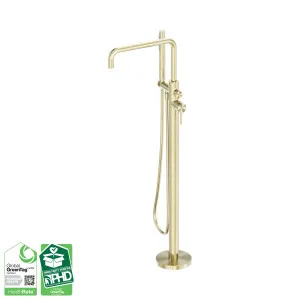 Zen SS316L Freestanding Bath Mixer Brushed Gold by NERO, a Bathroom Taps & Mixers for sale on Style Sourcebook