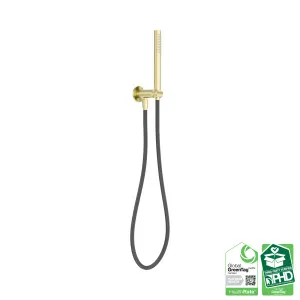Zen SS316L Shower On Bracket With Outdoor Shower Hose Brushed Gold by NERO, a Shower Heads & Mixers for sale on Style Sourcebook