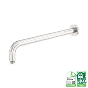 Zen SS316L Round Shower Arm 400mm Length Brushed Nickel by NERO, a Shower Heads & Mixers for sale on Style Sourcebook