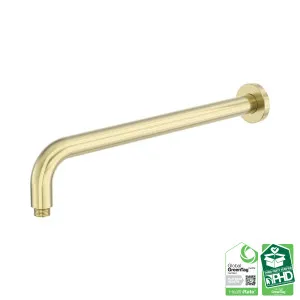 Zen SS316L Round Shower Arm 400mm Length Brushed Gold by NERO, a Shower Heads & Mixers for sale on Style Sourcebook
