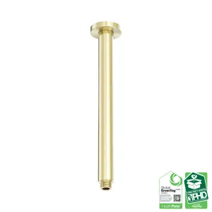 Zen SS316L Round Ceiling Arm 300mm Length Brushed Gold by NERO, a Shower Heads & Mixers for sale on Style Sourcebook