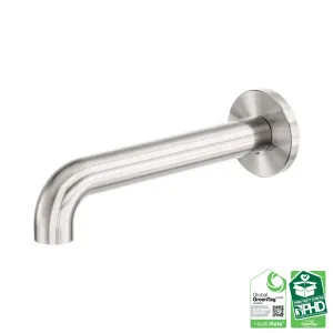 Zen SS316L Round Basin/Bath Spout Only 185mm Brushed Nickel by NERO, a Bathroom Taps & Mixers for sale on Style Sourcebook