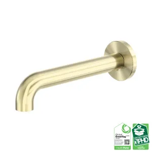 Zen SS316L Round Basin/Bath Spout Only 185mm Brushed Gold by NERO, a Bathroom Taps & Mixers for sale on Style Sourcebook