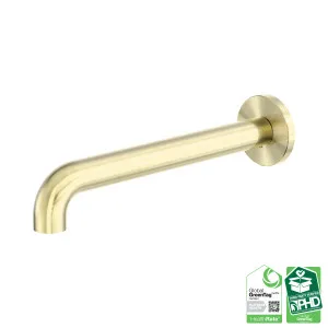 Zen SS316L Round Basin/Bath Spout Only 230mm Brushed Gold by NERO, a Bathroom Taps & Mixers for sale on Style Sourcebook