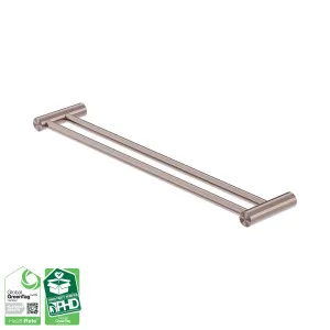 Zen SS316L Double Towel Rail 600mm Brushed Bronze by NERO, a Towel Rails for sale on Style Sourcebook