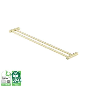 Zen SS316L Double Towel Rail 800mm Brushed Gold by NERO, a Towel Rails for sale on Style Sourcebook