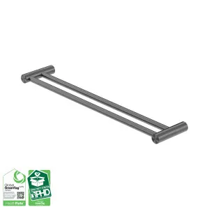 Zen SS316L Double Towel Rail 600mm Graphite by NERO, a Towel Rails for sale on Style Sourcebook
